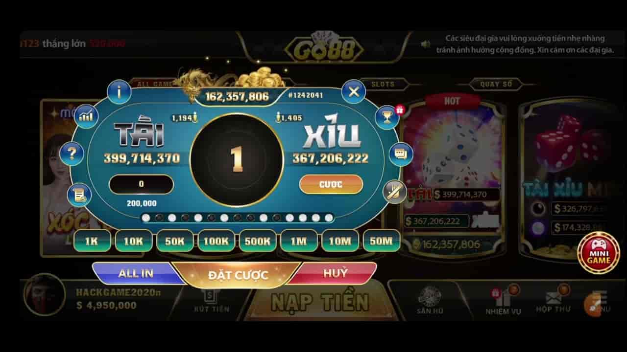 Kinh nghiệm chơi game tài xỉu siêu cuốn hút tại nhà cái Go88-2